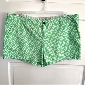 Merona green/white short shorts Size 18